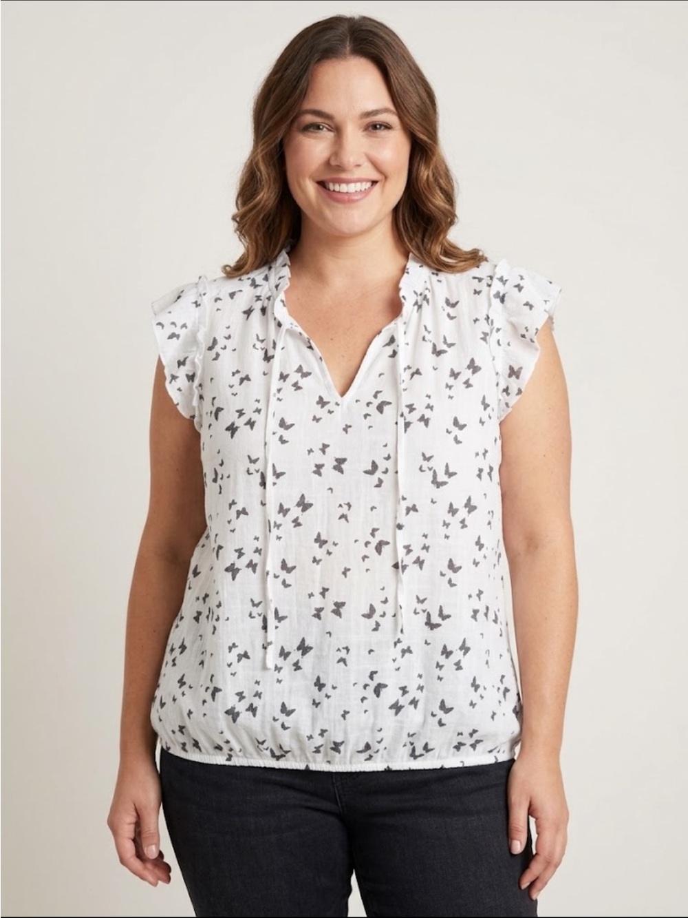 Tamara H. Butterfly Blouse. Size Large